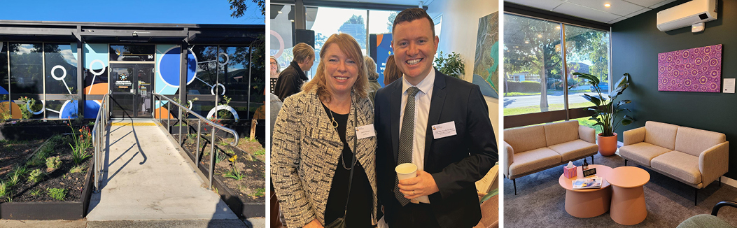 Judith Abbott CEO and Tim Richardson MP, Parliamentary Secretary for Mental Health, Suicide Prevention, and Health Infrastructure.