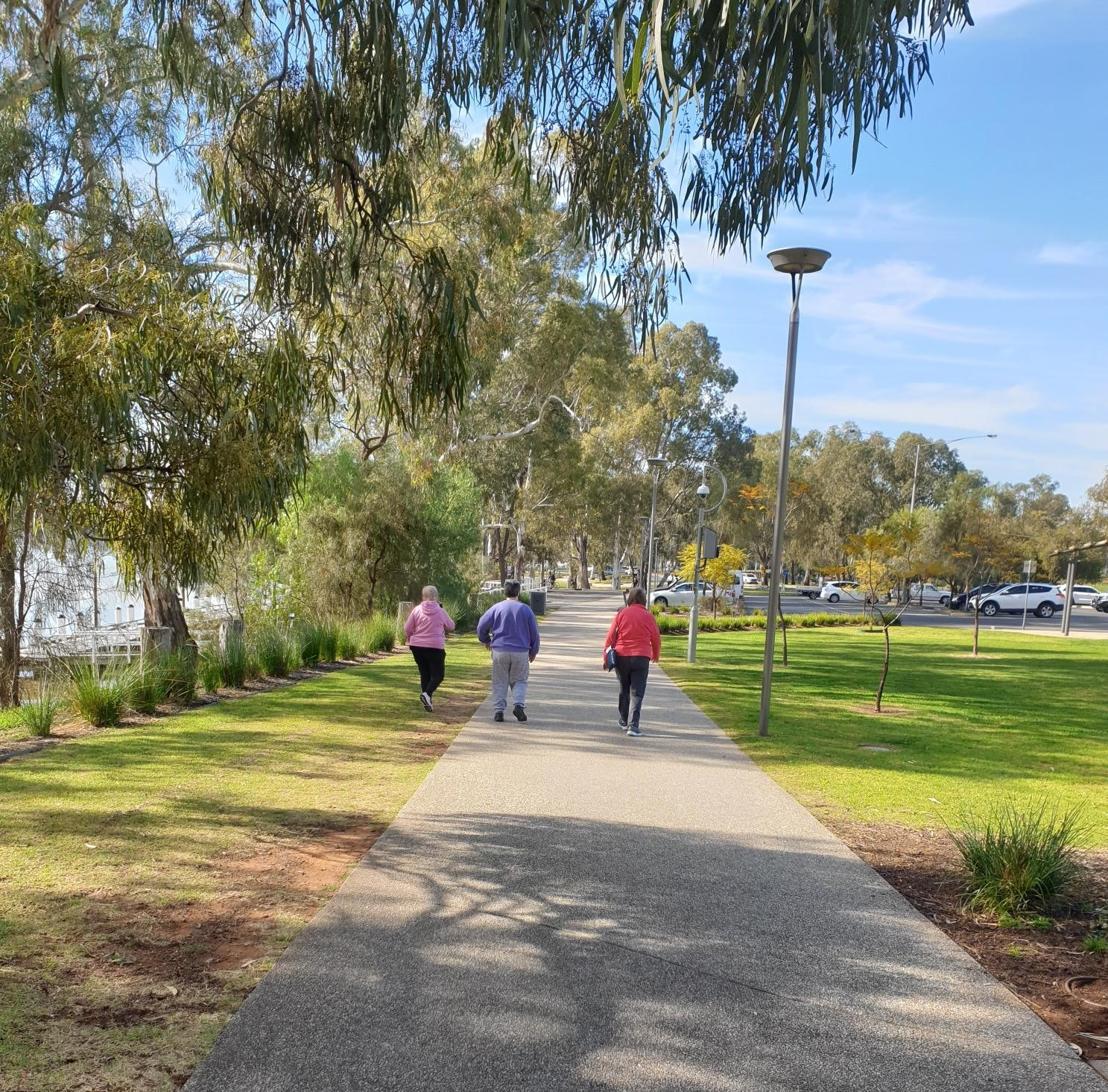Walking along riverfront 2